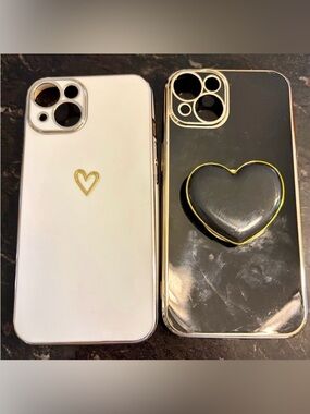 iPhone 13/14 Stylish Heart Design Phone Cases